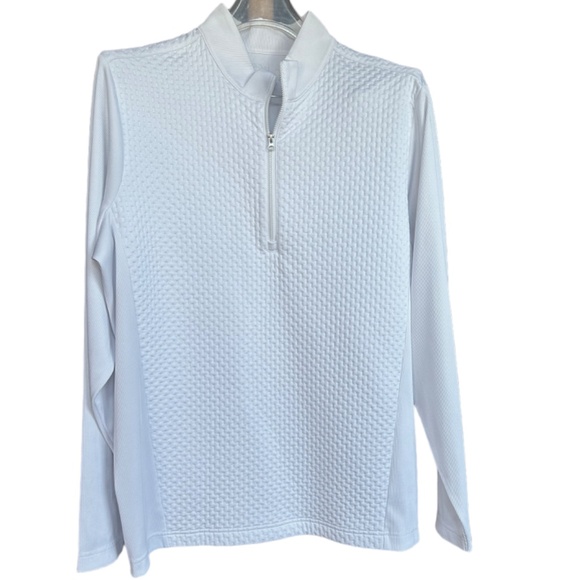 Antigua Men's White Getaway Golf 1/4 Zip Pullover Sz L - Picture 3 of 6